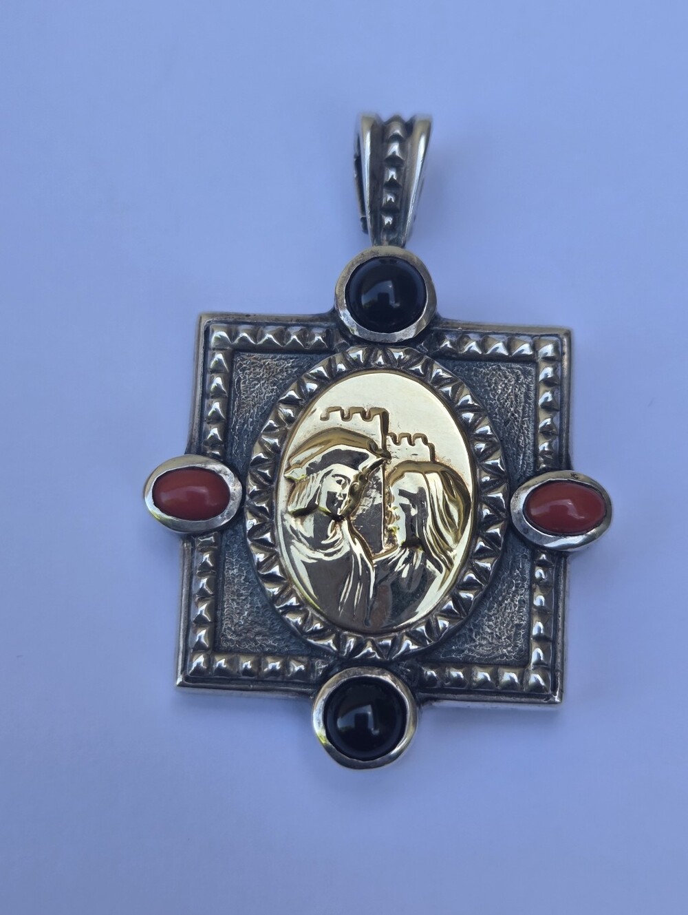 Flli Menegatti 18k And Sterling Silver Enhancer Pendant